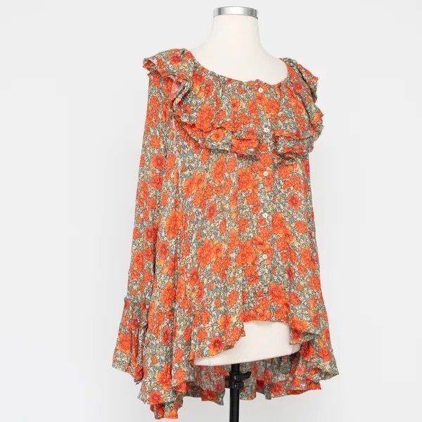 Free People. Loretta Floral Oversized‎ Top. - Image 5
