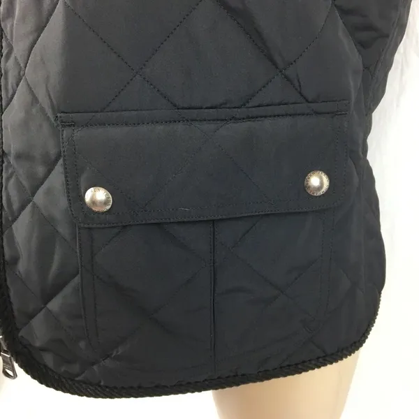 Ralph Lauren Black Quilted Zip Up Sleeveless Utility Vest M - Image 8