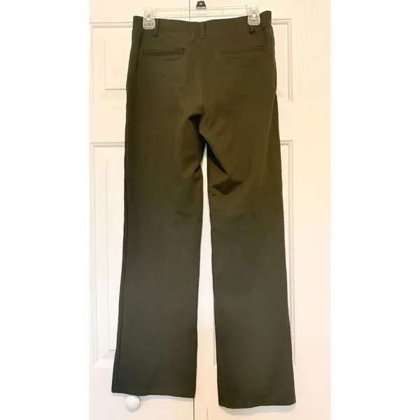 Quince Ultra-Stretch Ponte Straight Leg Pants Olive Green W-PNT-29 Medium - Image 2