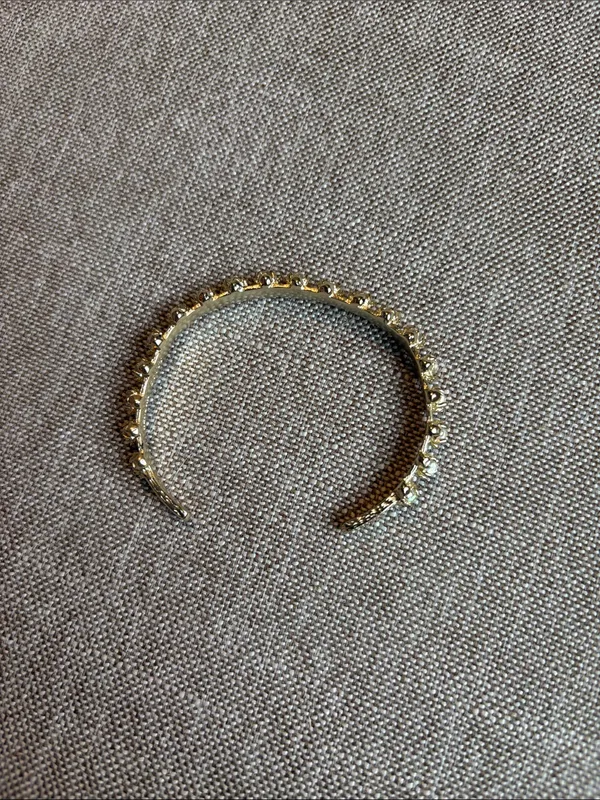 Kendra Scott Keziah Golden Obsidian Vintage Gold Cuff Bracelet - Image 5