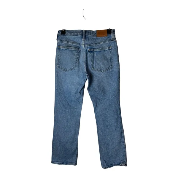 J‎ Crew Jeans Women 25 Blue Medium Wash Distressed Denim Demi Boot Crop Preppy - Image 3