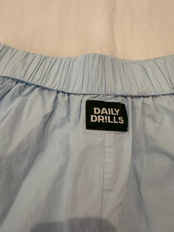Daily Drills Light Blue Poplin Shorts - Image 2