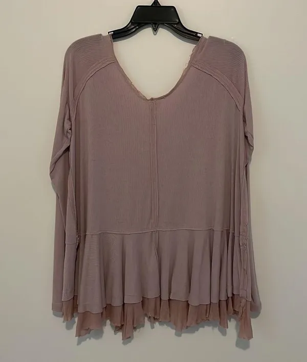 Free People We the Free Mauve Purple Long Sleeve Top - Image 4