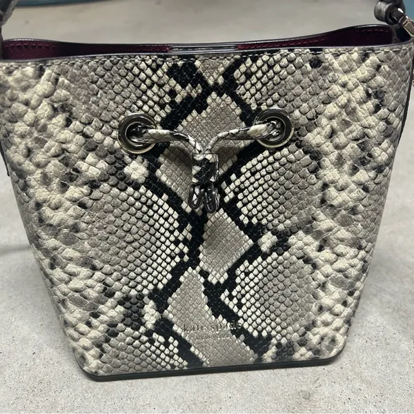 Kate Spade Eva Exotic Python Snakeskin Print Bucket Bag Crossbody - Image 2