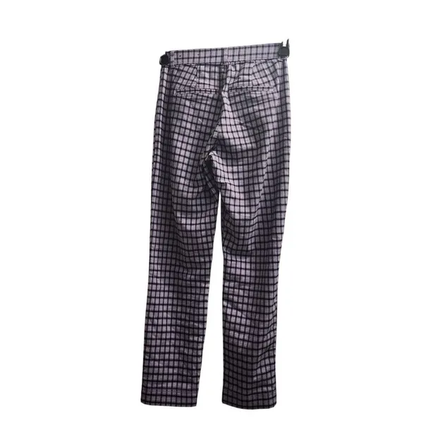 Hollister Ultra High-Rise Plaid Check Pattern Stretch Pants Purple Gray‎ XS - Image 2