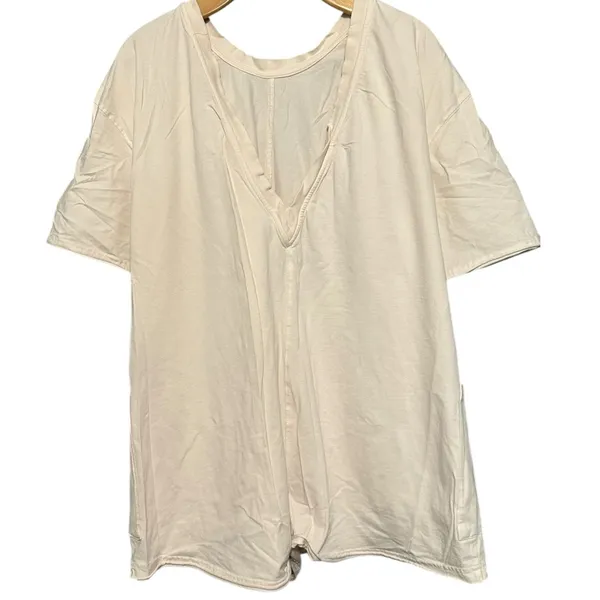 Free People FP Movement Women’s Size S Bleached Clay Hot Shot Tee T-Shirt Romper - Image 7