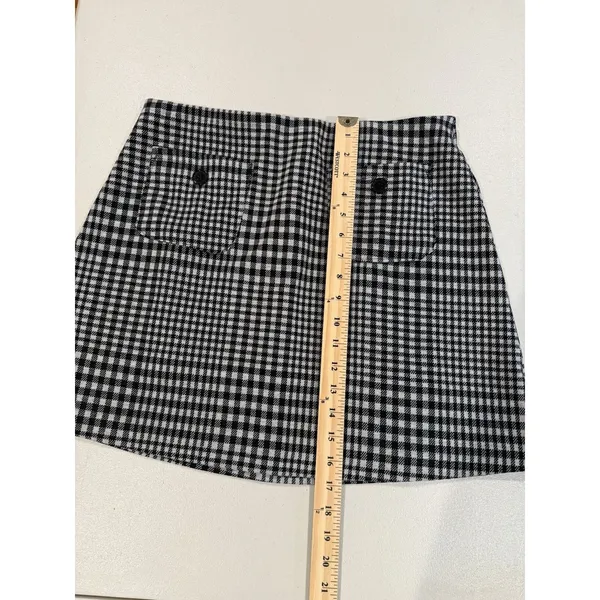 H&M Plaid Mini Skirt Womens Medium Elastic Waist Academia Work Collegiate Travel - Image 4