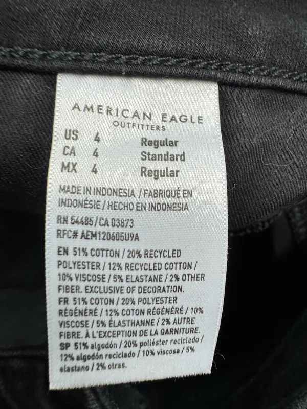 American Eagle Dream Stretch High-Rise Jegging Black Jeans Size 4 - Image 6