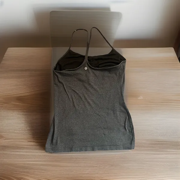 Lululemon Power Y Back Tank Charcoal Grey Size 10 - Image 2