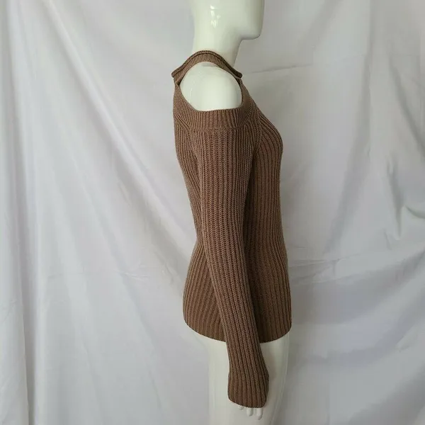 Guess‎ Small Brown Cold Shoulder Pullover - Image 3