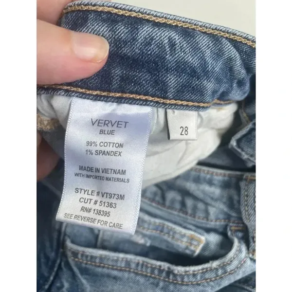 Women's Vervet Jeans High‎ Waist Distressed Blue, Size 28 EUC! 0178 - Image 10