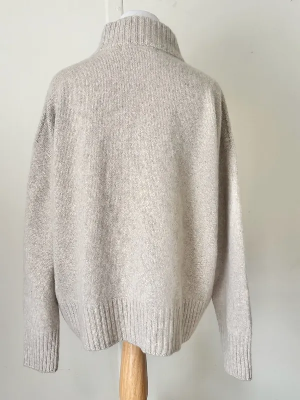 Tesma Cashmere 1/4 Zip Polo Sweater - Image 2