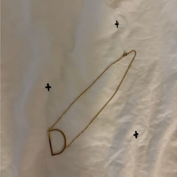 Anthropologie monogram pendant necklace “ D “ in gold - Image 2