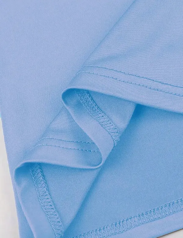 Forever 21 Baby Blue Solid Crop Top - Image 7
