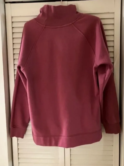Athleta Cozy Karma Funnel Neck Sweatshirt in Victorian Berry Pink Mauve Size XS - Image 7