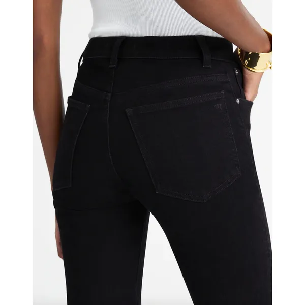 Madewell The Longline Straight Jean Black Frost Comfort Stretch Denim US 28 NWT - Image 5