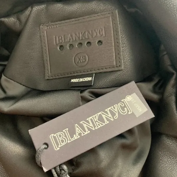 BLANKNYC Faux Leather Full Zip‎ Moto Jacket Black - Image 11