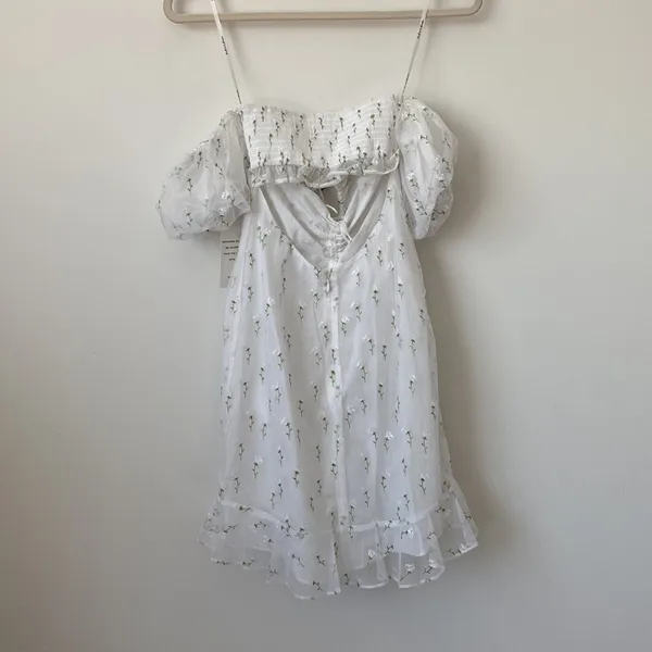 For Love & Lemons X REVOLVE Sand Dollar Mini Dress in White Size: XS - Image 7
