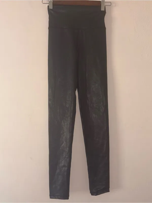 Aerie black faux leather leggings XS - Image 2