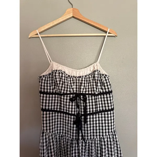 FOR LOVE & LEMONS Georgia Gingham Midi Dress Size Medium - Image 5