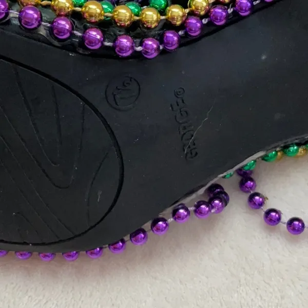 Mardi Gras Heels Purple Size 7.5 - Image 7
