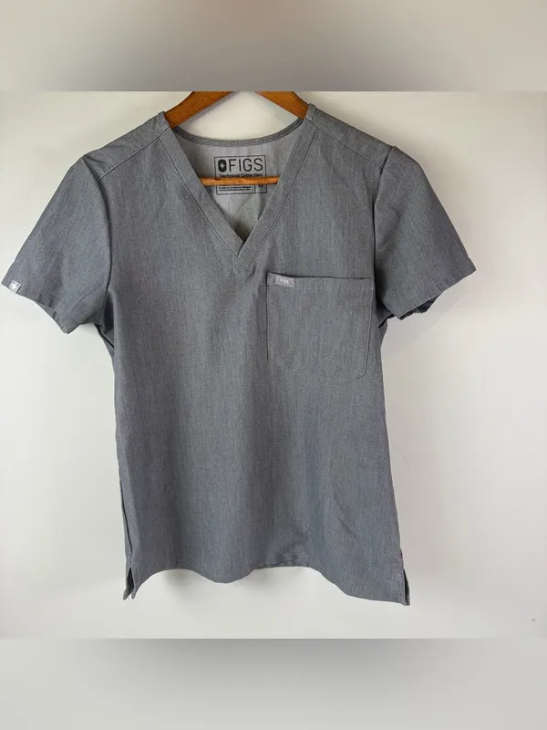 Figs Technical Scrubs Gray Top Pants Set Women's Size XSmall - Image 2