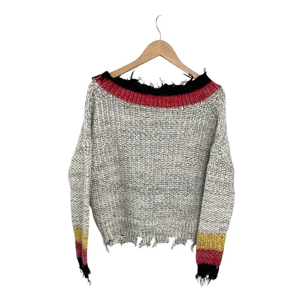 Vintage Havana Womens Sweater Small‎ Gray V Neck Long Sleeve Pullover - Image 4