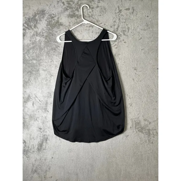 Lululemon Essential Tank Pleated Jersey Black Sleeveless Athletic Top Size‎ 14 - Image 3