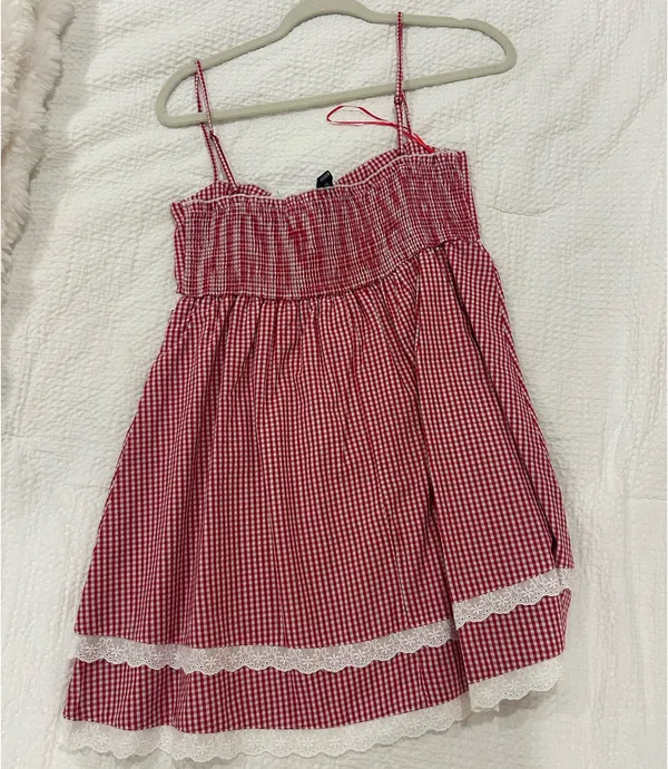 Windsor Lace gingham dress - Image 4