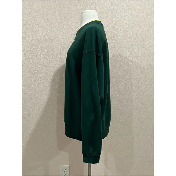 Pleasant Shade Vintage Green Embellished Fall Leaves Crewneck Sweater Size Large - Image 13