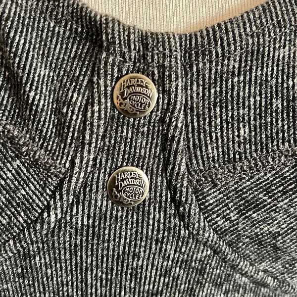 Vintage Harley Davidson Size Medium Bodysuit Leotard Gray - Image 6