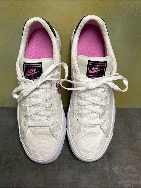 Nike Court Royale Women's Canvas White Sneakers Size 11 - Image 8