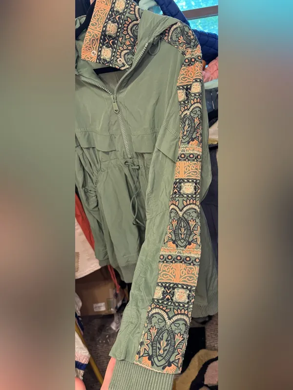 NWOT Free People FP Movement She Fly Jacket - green combo - Small - Image 9