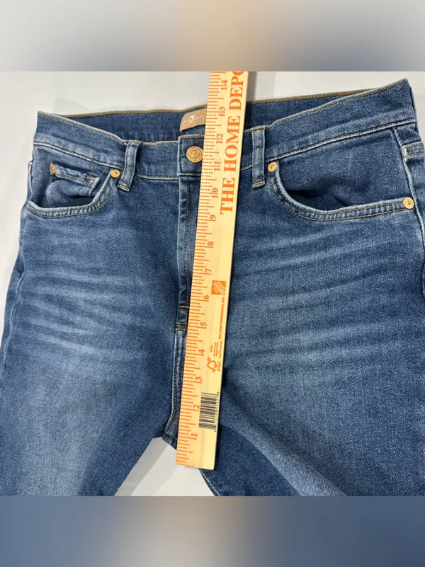 7 For All Mankind Straight Leg Jeans raw hem‎ - Image 7