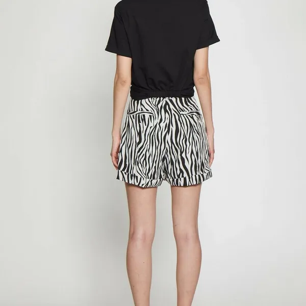 Walter Baker Mia Zebra Print Shorts w/ Tie Belt - Image 8
