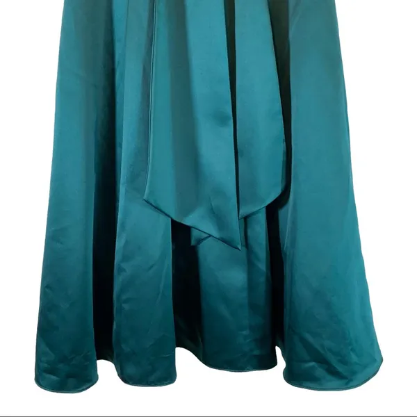 Vintage 1980s Regency Formal Gown Maxi Dress Size 3/4 Ombre teal and burgundy - Image 6