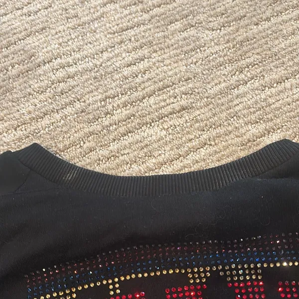 Patrizia Pepe Black Sweater with Multicolor Design Size 0 - Image 2