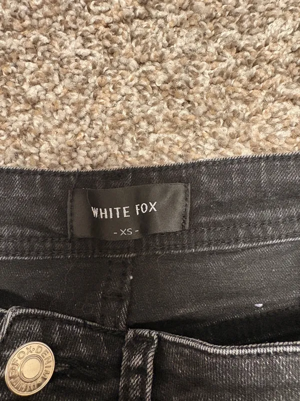 White Fox Boutique Black Denim Mini Skirt - Image 4