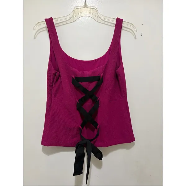 Maeve by Anthropologie Tie-Back Tank Top Pink 1X NWT - Image 5