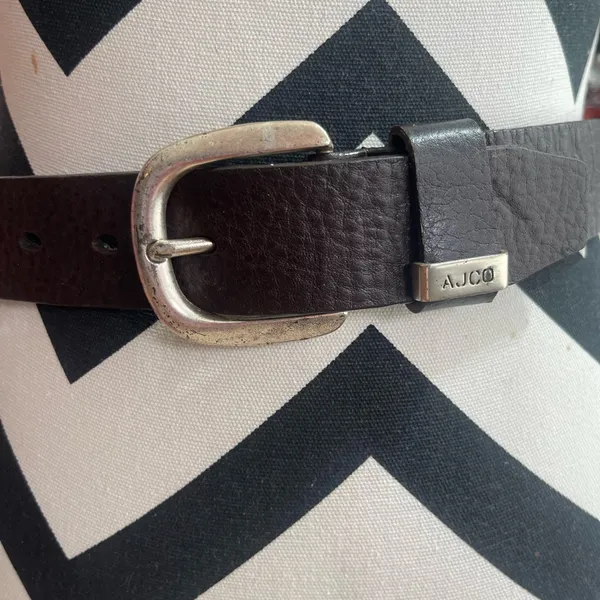 Arizona Jeans Vtg Dark Brown Leather Work Belt Women XS 31'' Casual - Image 2