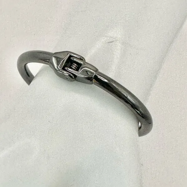 Grey rhinestone open cuff bracelet Gray - Image 7