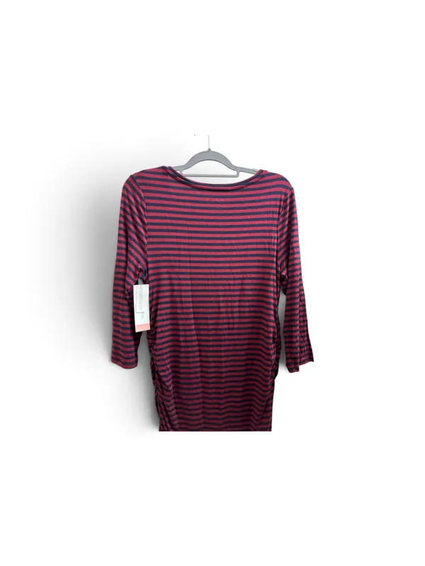 Liz Lange Maternity Dress Berry/Navy Stripe - Image 3