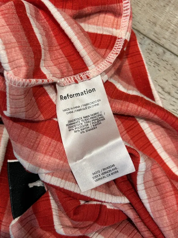 Reformation Striped Baby Tee - Image 4