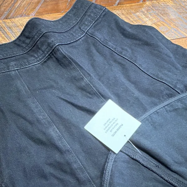 BLANK Black Denim Flared Knee Length Skirt Seamed Zip Solid XS Regular - Image 5