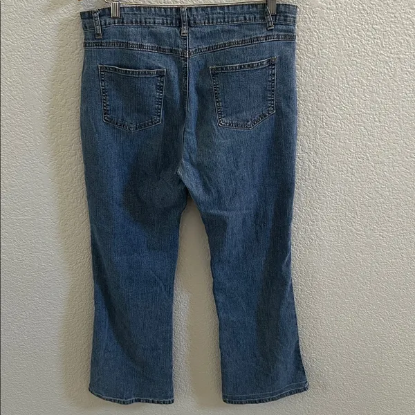 COS Embroidered Black Lace & Embellished Blue Jeans Size 14 - Image 4
