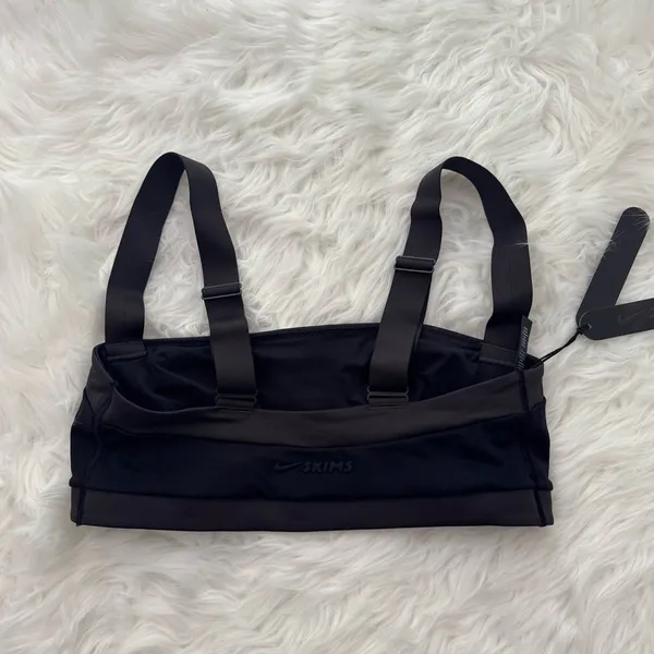 Nike Skims Matte Shine Mix Straight Neck Bra Obsidian Ingenious Size Small - Image 5