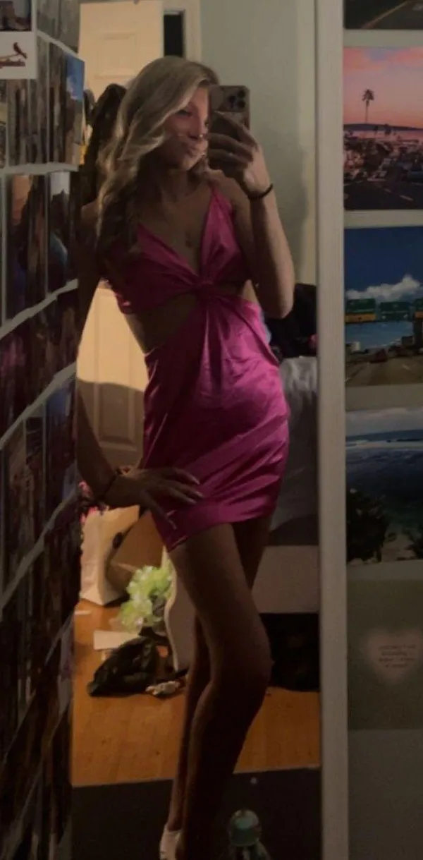 angelegant pink satin dress Size XS - Image 4
