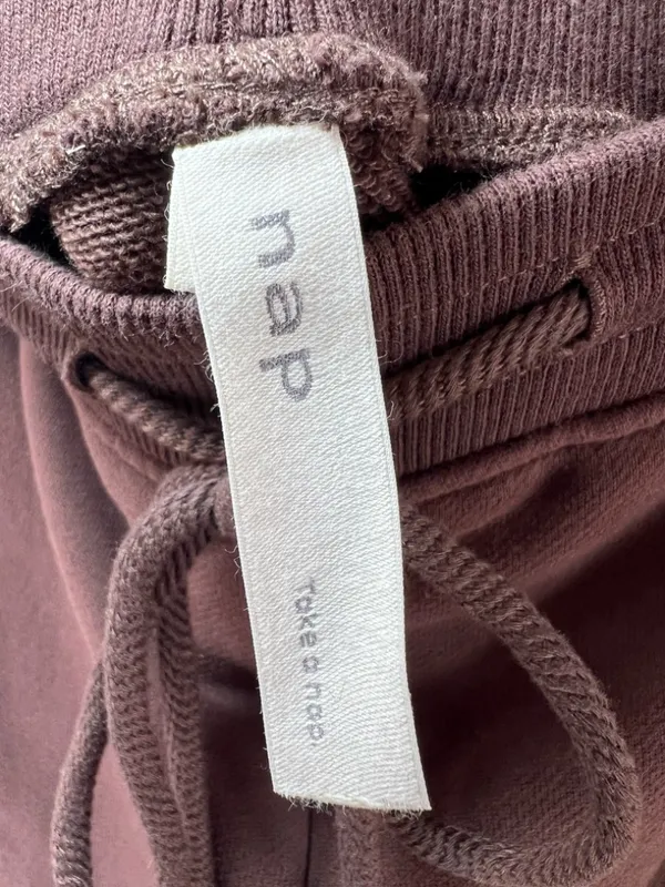 Nap Balloon Hem Barrel Joggers Sweatpants Brown Drawstring Neutral Loungewear Sm - Image 11