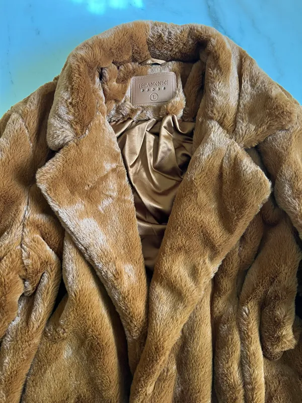 BLANK NYC Faux Fur Brown Teddy Sherpa Coat Jacket - Image 4