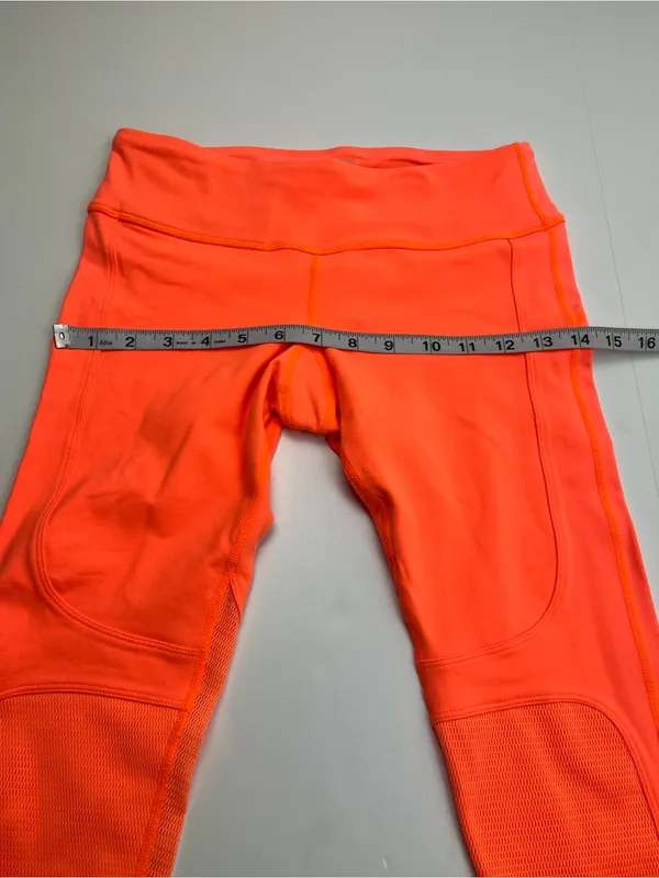 Splits59 Bright Coral Orange‎ Active Cropped Leggings Womens Size Small Athletic - Image 6